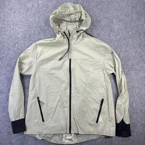 REI Co-op Jacket Womens 2XL Green Hooded Windbreaker Zip Pockets